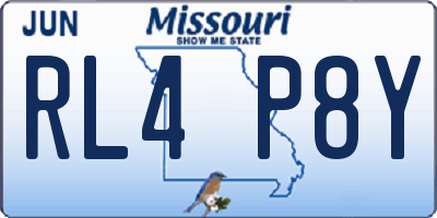 MO license plate RL4P8Y