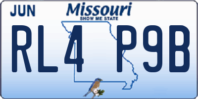 MO license plate RL4P9B