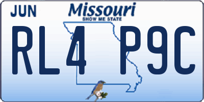 MO license plate RL4P9C