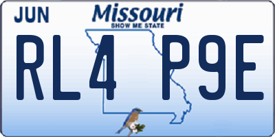 MO license plate RL4P9E