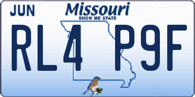 MO license plate RL4P9F