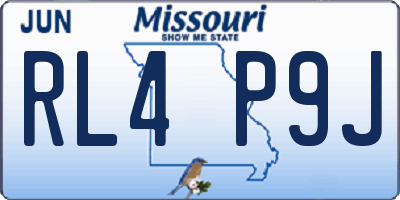 MO license plate RL4P9J