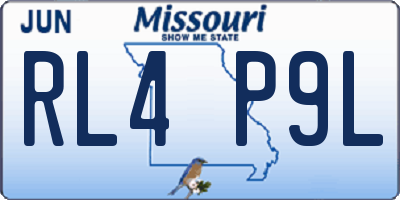 MO license plate RL4P9L