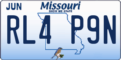 MO license plate RL4P9N