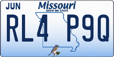 MO license plate RL4P9Q