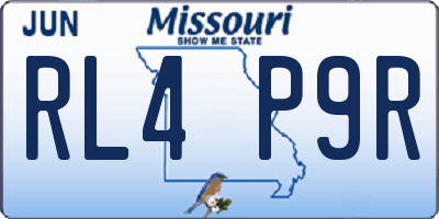 MO license plate RL4P9R