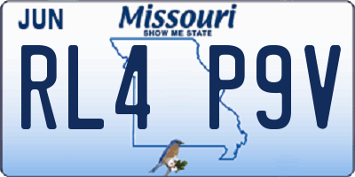MO license plate RL4P9V