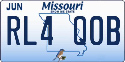 MO license plate RL4Q0B