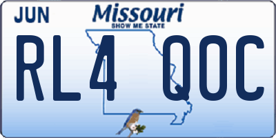 MO license plate RL4Q0C