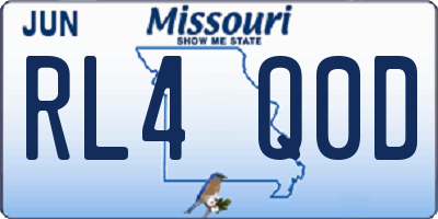 MO license plate RL4Q0D