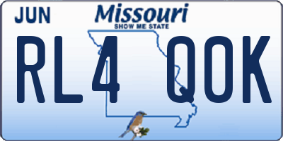 MO license plate RL4Q0K