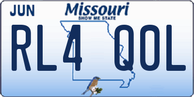 MO license plate RL4Q0L