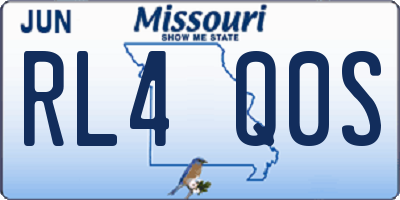MO license plate RL4Q0S