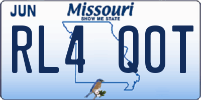MO license plate RL4Q0T