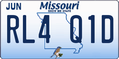 MO license plate RL4Q1D
