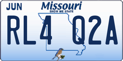 MO license plate RL4Q2A