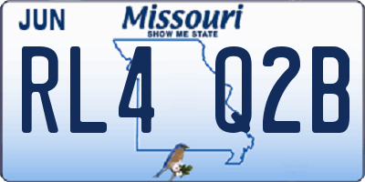 MO license plate RL4Q2B