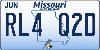 MO license plate RL4Q2D