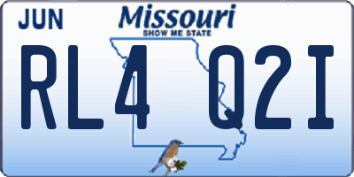 MO license plate RL4Q2I