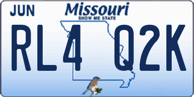 MO license plate RL4Q2K