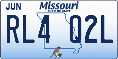 MO license plate RL4Q2L
