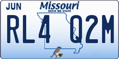 MO license plate RL4Q2M