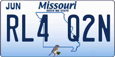 MO license plate RL4Q2N