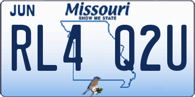 MO license plate RL4Q2U