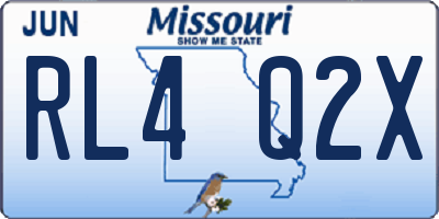 MO license plate RL4Q2X