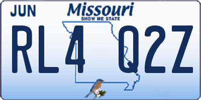 MO license plate RL4Q2Z