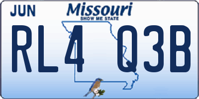 MO license plate RL4Q3B