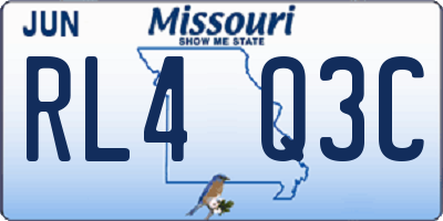 MO license plate RL4Q3C