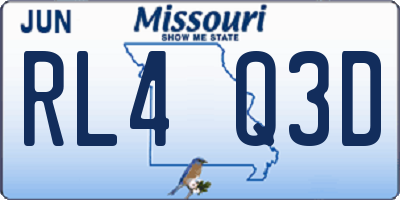 MO license plate RL4Q3D