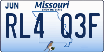 MO license plate RL4Q3F