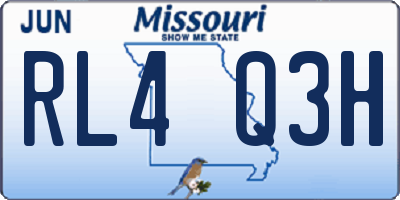 MO license plate RL4Q3H