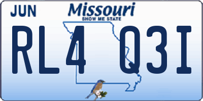MO license plate RL4Q3I