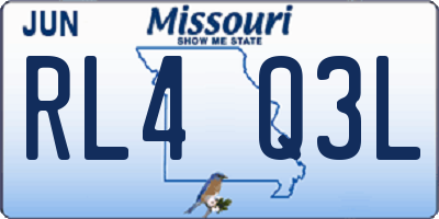 MO license plate RL4Q3L