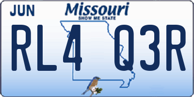 MO license plate RL4Q3R