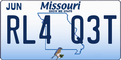 MO license plate RL4Q3T