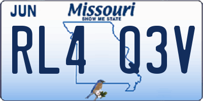 MO license plate RL4Q3V