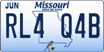 MO license plate RL4Q4B