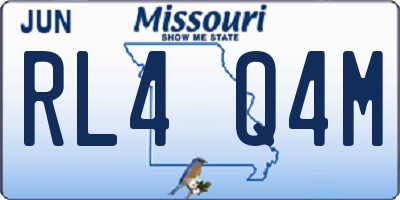 MO license plate RL4Q4M
