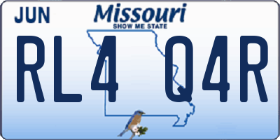 MO license plate RL4Q4R