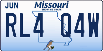 MO license plate RL4Q4W