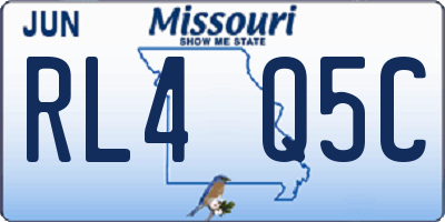 MO license plate RL4Q5C