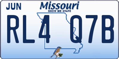 MO license plate RL4Q7B