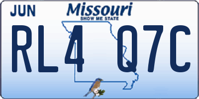 MO license plate RL4Q7C