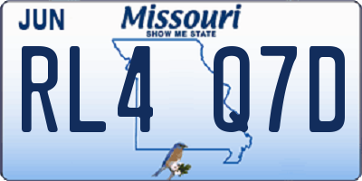 MO license plate RL4Q7D