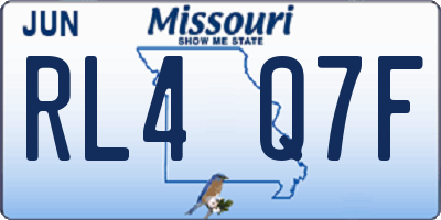 MO license plate RL4Q7F