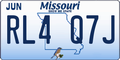 MO license plate RL4Q7J